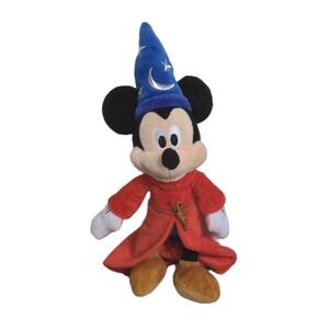 Disney‎ Mickey Mouse Sorcerers Apprentice Plush Stuffed Toy 11" Fantasia Wizard